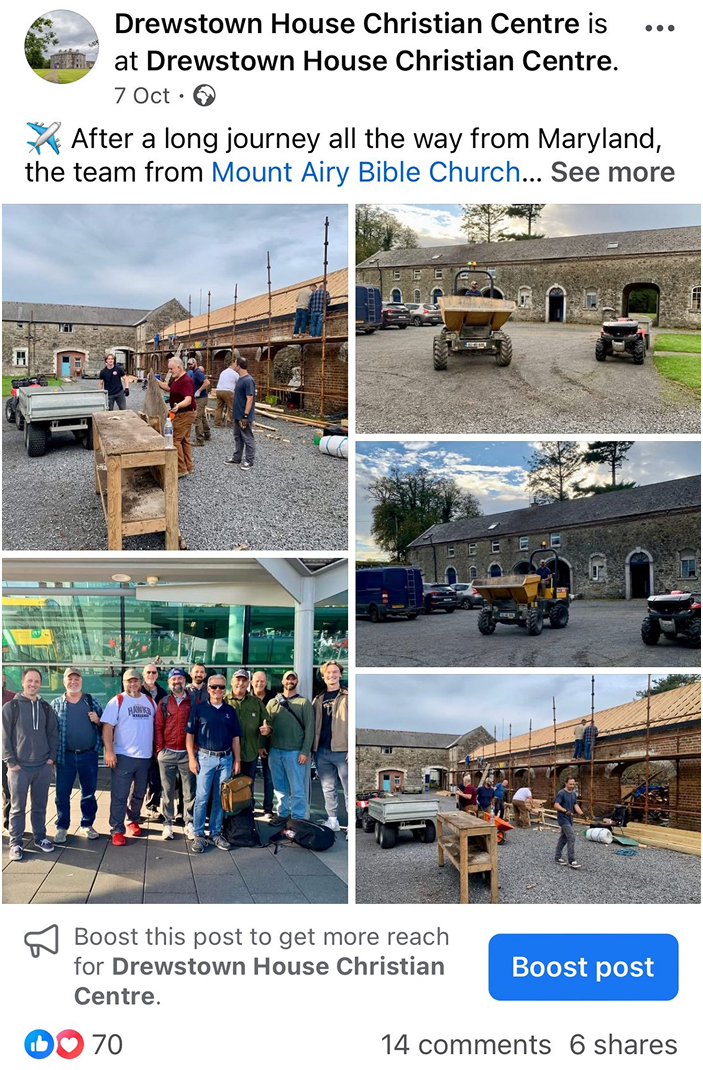 Drewstown Facebook content examples