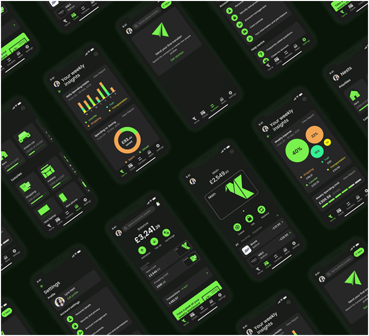 Kiku banking app design