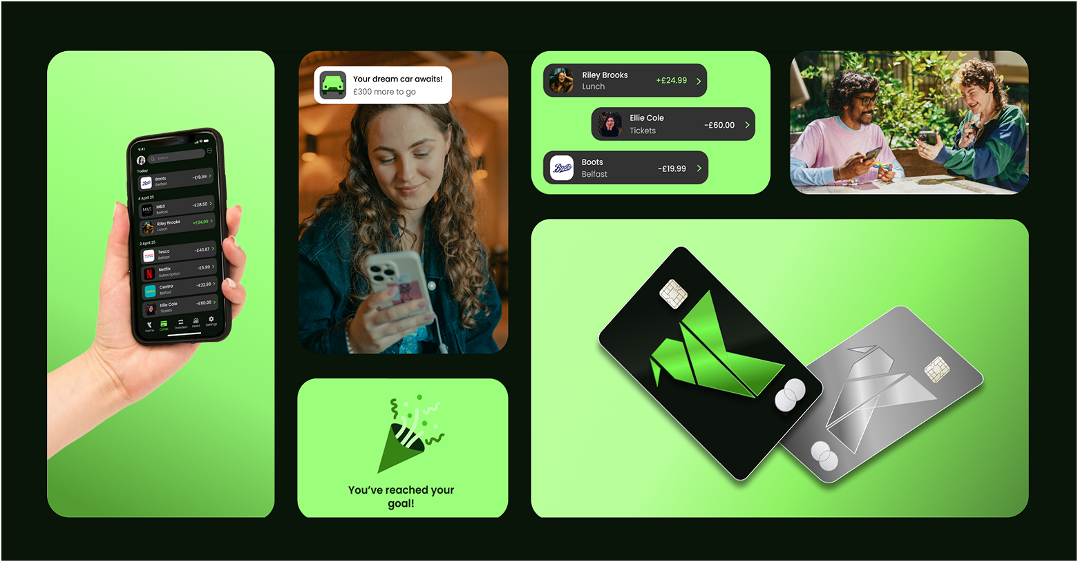 Kiku style tile showing brand elements