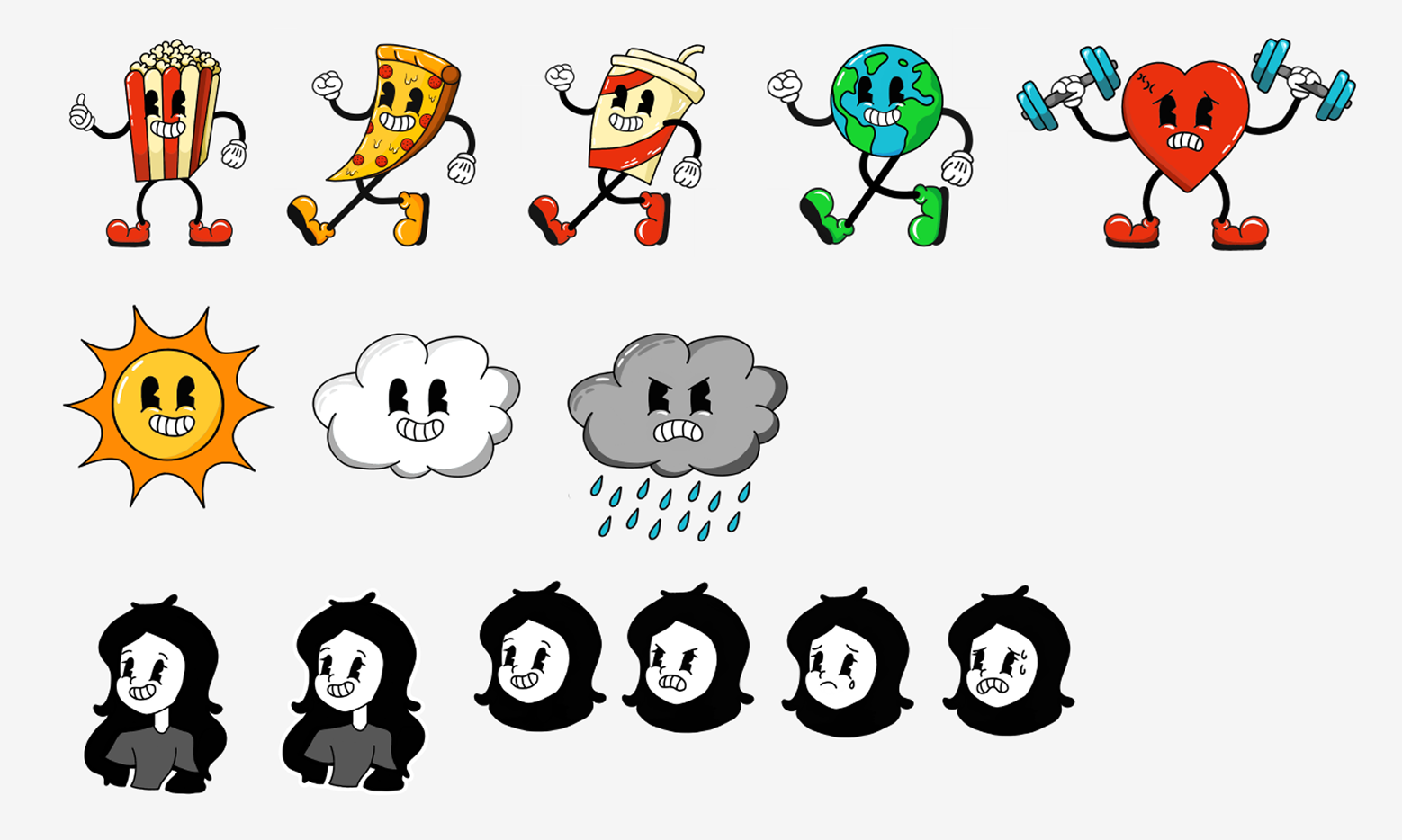 Zippy character designs